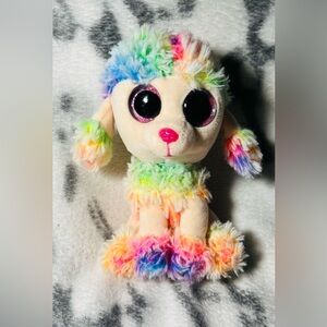 2019 TY Beanie Boo Collection “Rainbow” the Poodle 6” Plush Beanie Baby Toy